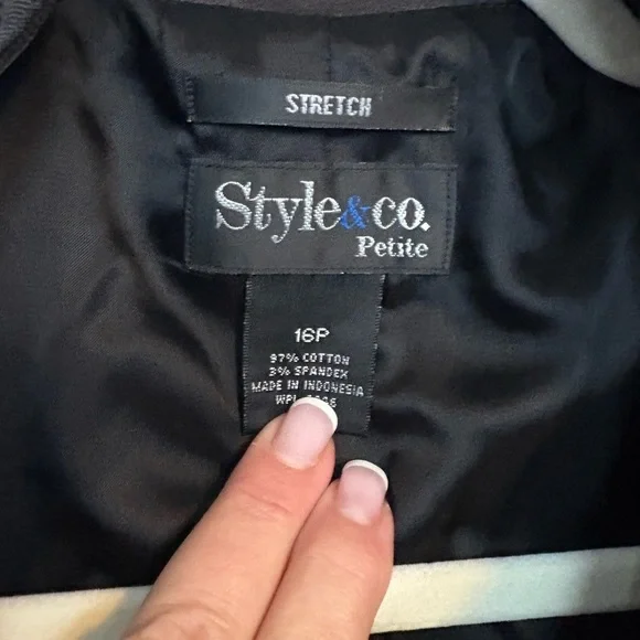 Style & Co. Woman’s Black Blazer Jacket - Picture 3 of 5